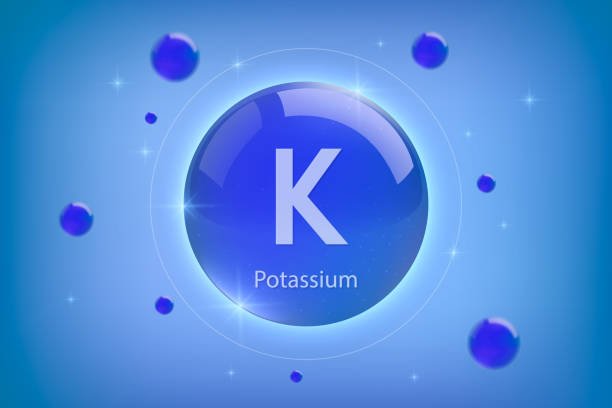 A colorful plate of fruits like bananas, oranges, and avocados along with a glass of water, highlighting natural sources of potassium.